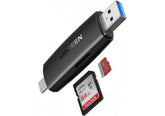 UGREEN SD Card Reader, USB 3.0 & USB C External Memory Card Adapter for SD/Micro SD/TF/SDHC/SDXC/MMC/UHS-I, Compatible with iPhone 15 Pro Max, MacBook, iPad, Galaxy S22, Pixel 6